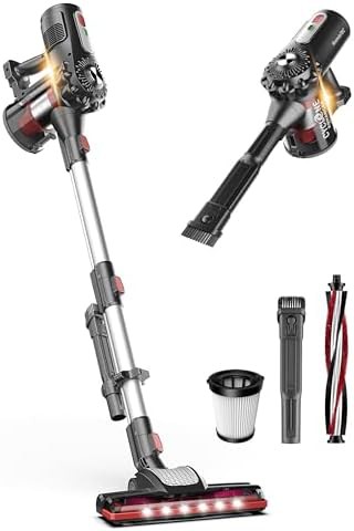Cordless stick vacuum with LED headlights