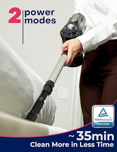 Cordless stick vacuum with LED headlights — photo 3