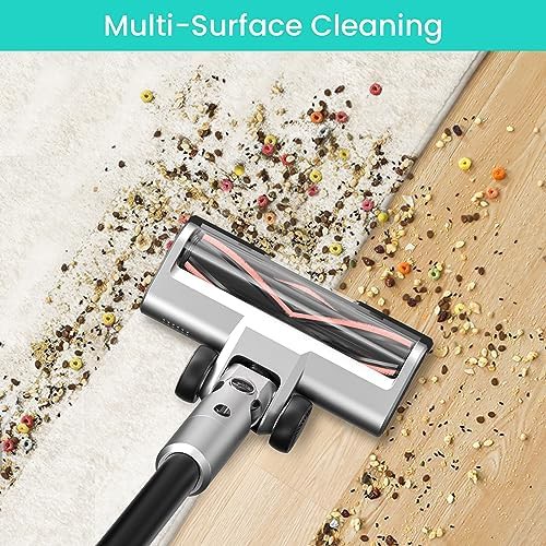 Silver white cordless vacuum with digital motor — photo 2