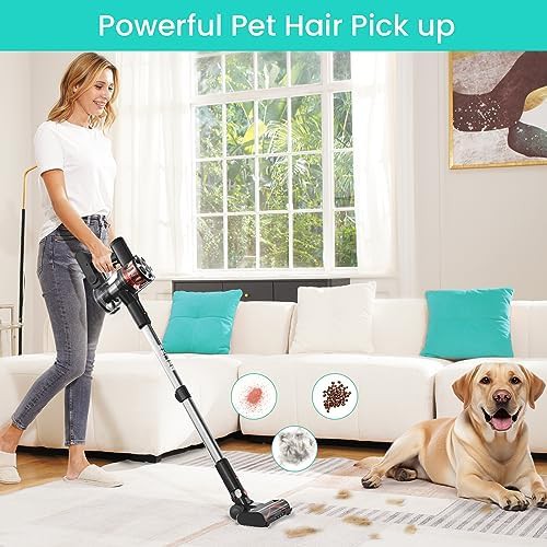 Silver white cordless vacuum with digital motor — photo 5