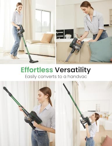 Green self standing cordless stick vacuum — photo 5