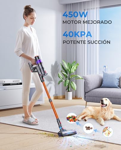 Lightweight handheld and stick vacuum with LED touch screen — photo 2