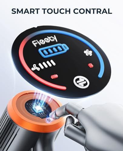 Lightweight handheld and stick vacuum with LED touch screen — photo 4