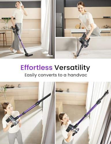 Violet lightweight cordless stick vacuum cleaner — photo 4