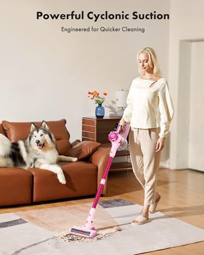 Pink 8-in-1 lightweight cordless vacuum — photo 3