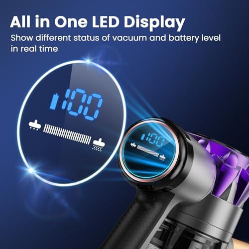 Powerful cordless vacuum with LED display — photo 3