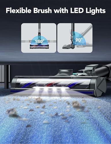 Green cordless stick vacuum with large capacity cup — photo 4