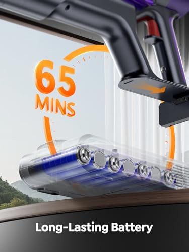 Purple self standing cordless vacuum with auto mode — photo 3