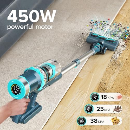 Brushless cordless vacuum with LED display dock — photo 2