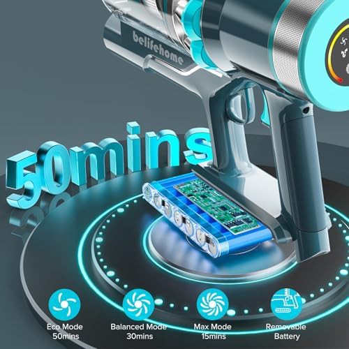 Brushless cordless vacuum with LED display dock — photo 3