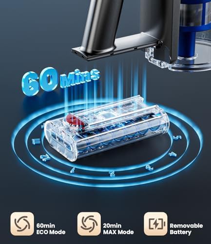 Cordless stick vacuum 60 mins anti tangle — photo 4