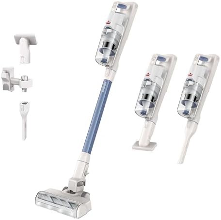 Self standing cordless vacuum with pet focus