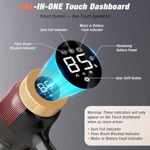 Brushless Cordless Vacuum with Smart Touch Screen — photo 5