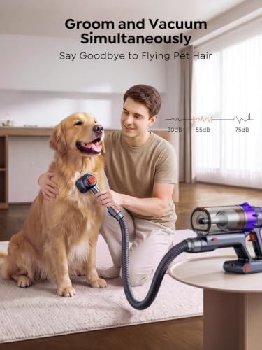 Purple cordless vacuum with LED touch screen — photo 5