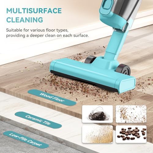 Green corded lightweight stick vacuum cleaner — photo 3