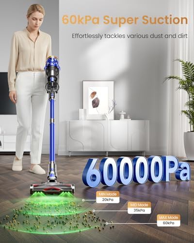 High Power Self Standing Stick Vacuum with OLED Screen — photo 3
