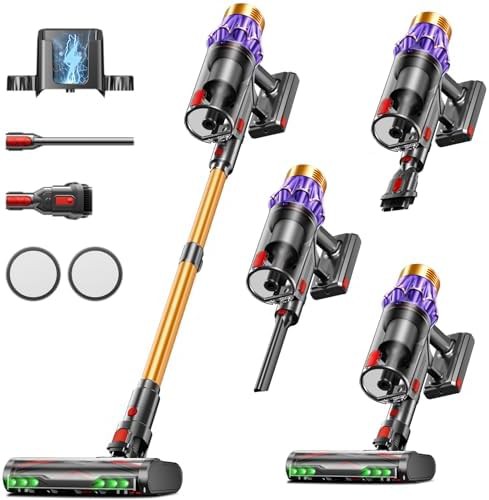 Smart display cordless vacuum with 60kpa suction