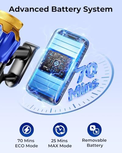 Touchscreen cordless vacuum with large dust cup — photo 3