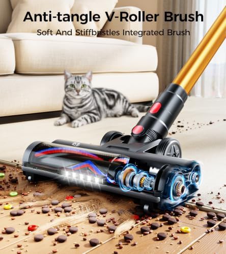 Touch Screen Cordless Vacuum with Anti Tangle Brush — photo 4