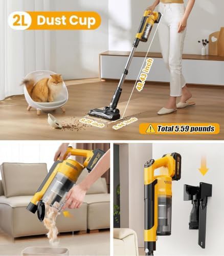 Cordless stick vacuum with dual batteries and extension tube — photo 5